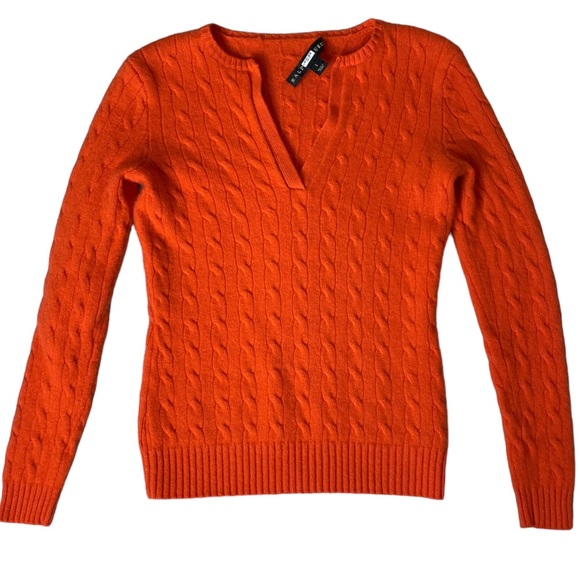 Ralph Lauren Sweaters - Ralph Lauren Black Label Cashmere Cable Knit Slim Fit Sweater L EUC